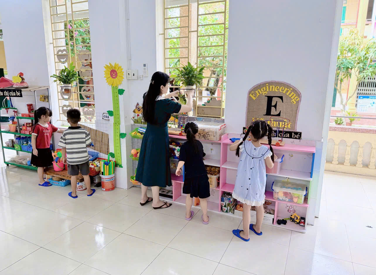 Tăng cường sức khỏe mùa hè cho trẻ tại Trường Mầm non Nghĩa Trung