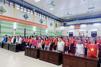 Trường Mầm non A Nghĩa Hưng hưởng ứng hoạt động “Cùng Việt Nam tiến bước” năm 2026
