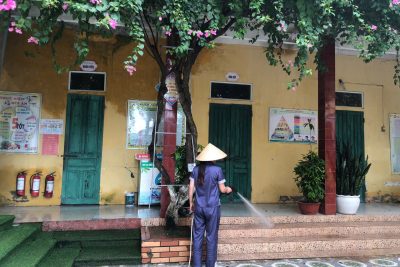 Ảnh công tác chuẩn bị năm học mới của trường Mầm non A Nghĩa Hưng