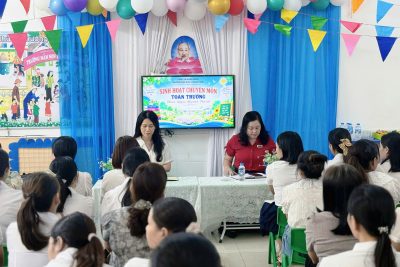 Trường MN A Nghĩa Hưng tổ chức sinh hoạt chuyên môn toàn trường đầu năm học 2026 – 2027