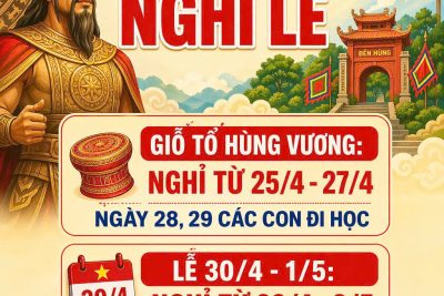 Lịch nghỉ lễ “Giỗ Tổ Hùng Vương – Lễ 30/4-1/5”