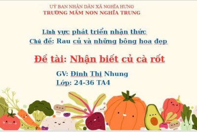 Bài giảng điện tử: Nhận biết củ cà rốt