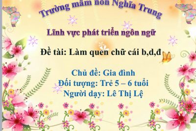 Bài giảng điện tử: Làm quen chữ cái b,d,đ