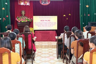 Trường Mầm non Nghĩa Trung tham dự Hội nghị trực tuyến toàn quốc quán triệt, triển khai thực hiện Nghị quyết Hội nghị lần thứ III Ban Chấp hành Trung ương Đảng khóa XIV